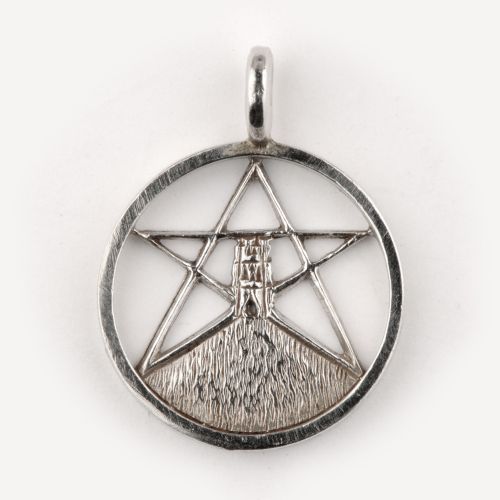 Glastonbury Tor & Pentagram Circle - Pendant: click to enlarge